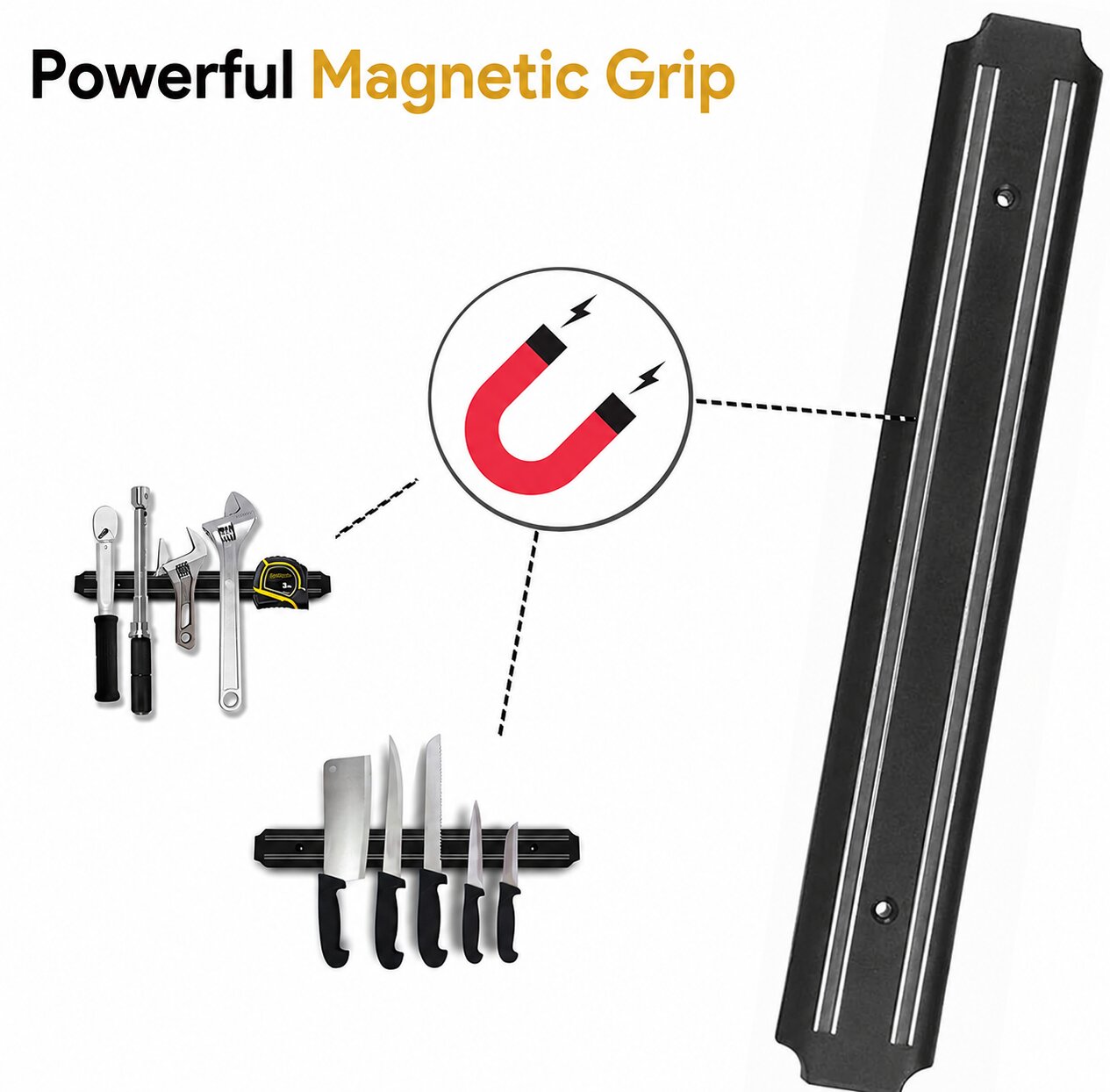 Wall Mounted Magnetic Knife Holder