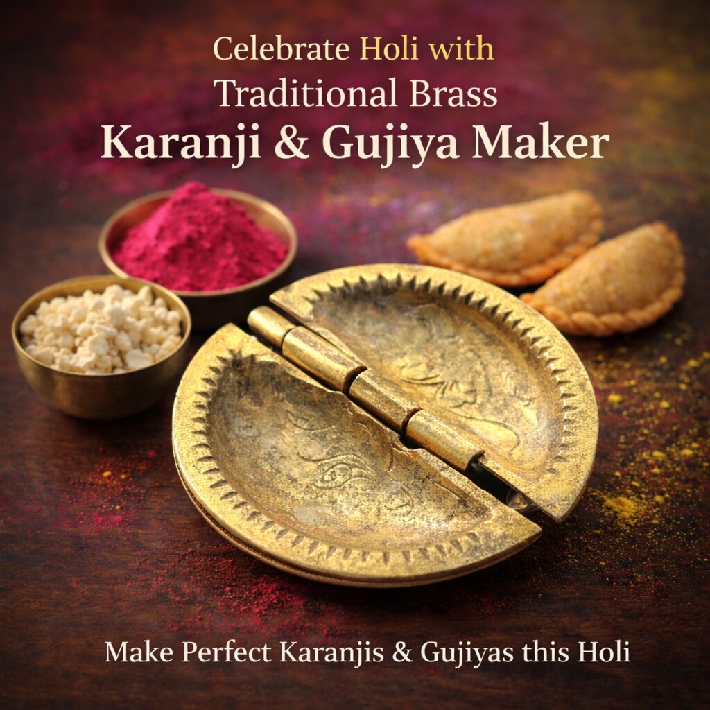 Golden Gujiya Karanji Maker (Pure Brass Material)