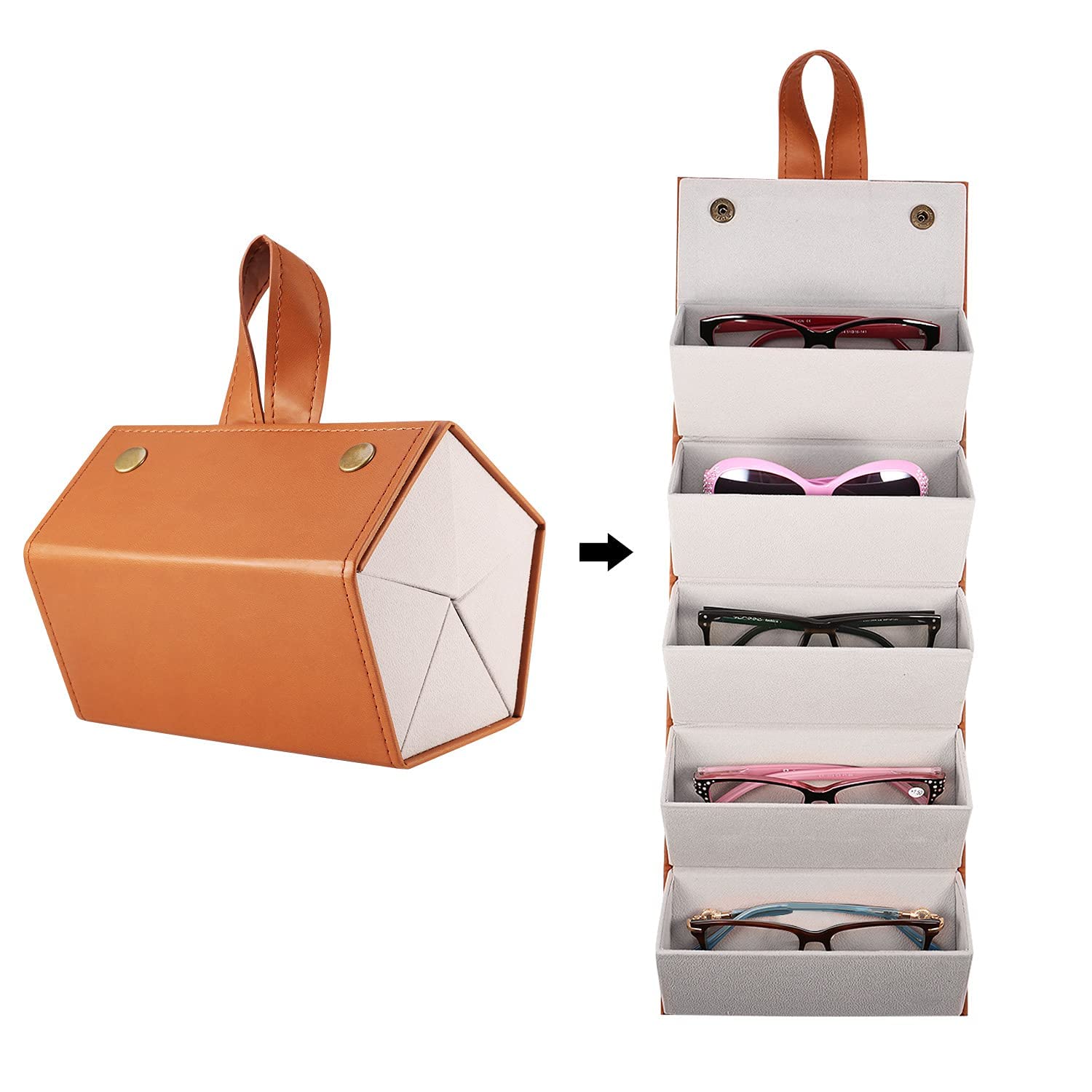 (6 Slot) Sunglasses Spectacles Organizer Case