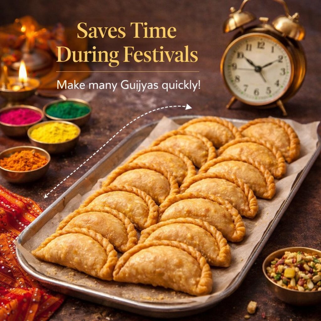 Golden Gujiya Karanji Maker (Pure Brass Material)