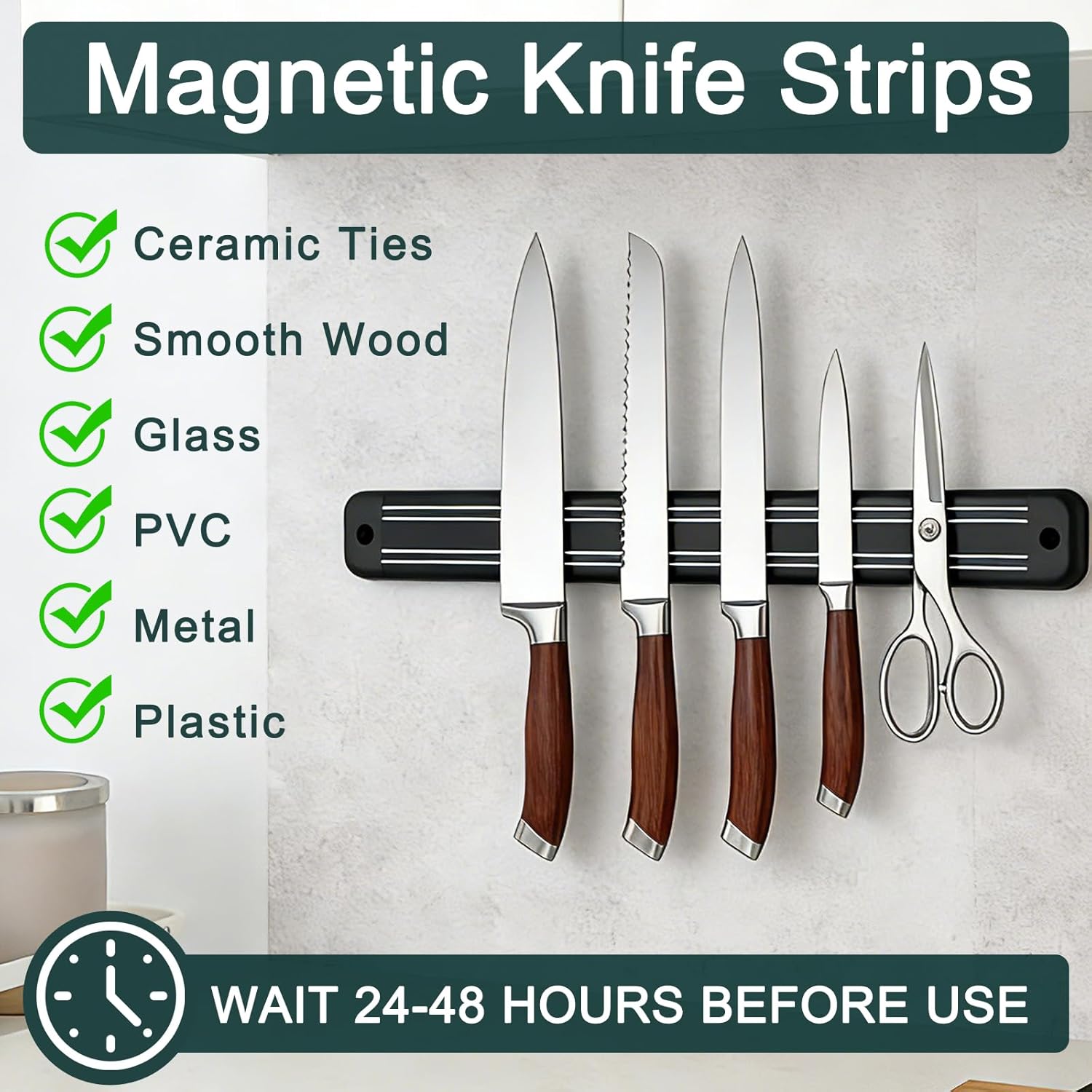 Wall Mounted Magnetic Knife Holder
