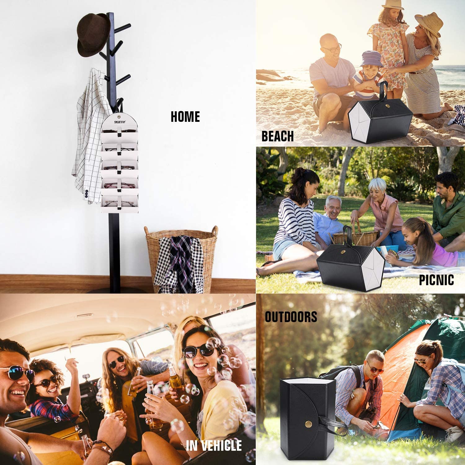 (6 Slot) Sunglasses Spectacles Organizer Case
