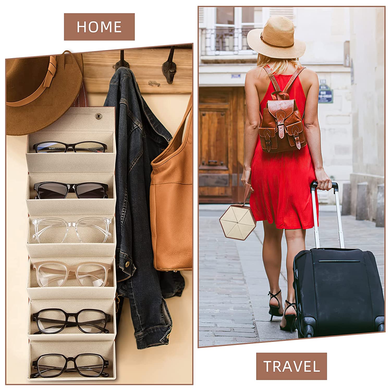 (6 Slot) Sunglasses Spectacles Organizer Case