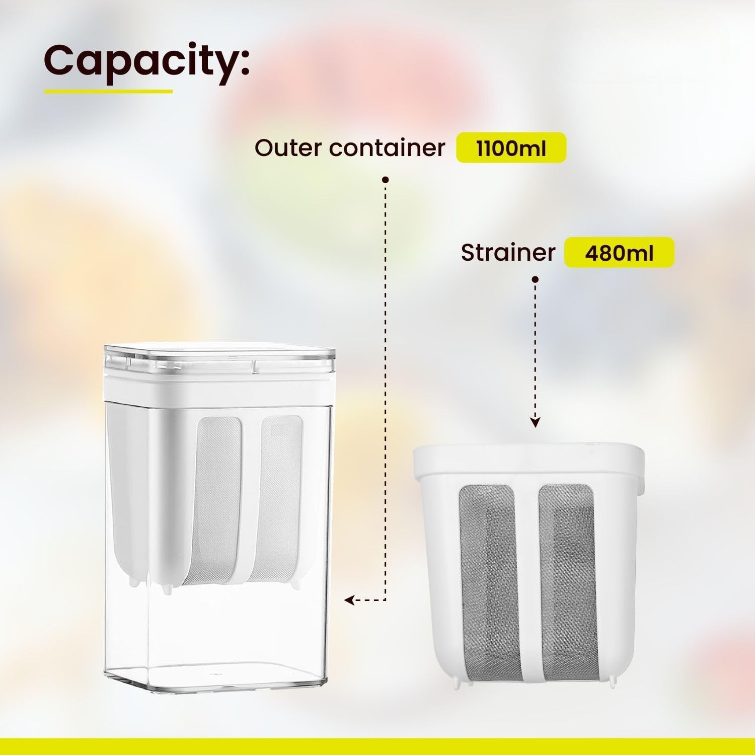 Greek Yogurt Strainer Dahi Maker - 1100 ML