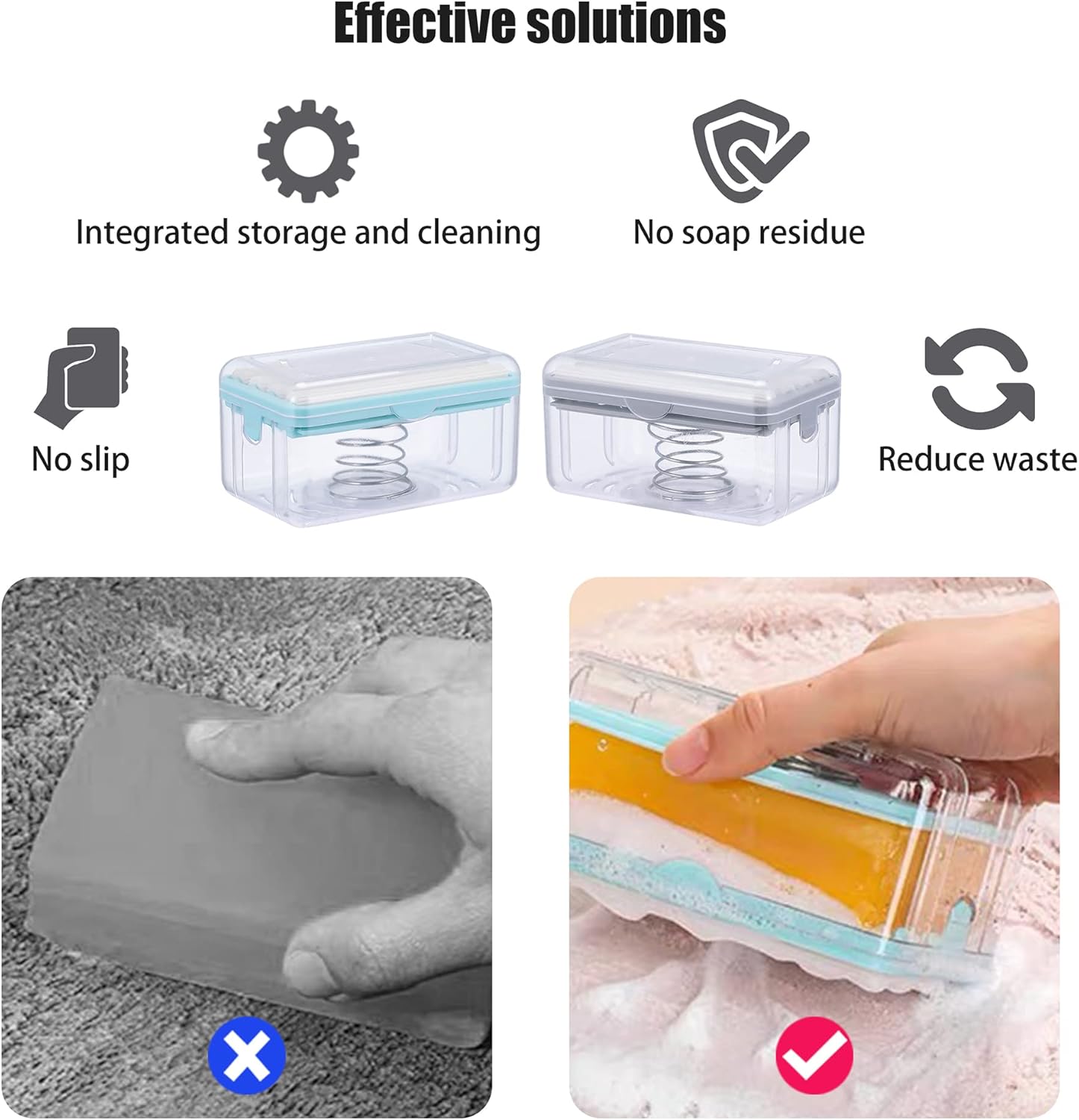 (Pack Of 2) Laundry Rolling Soap Bar Dispenser