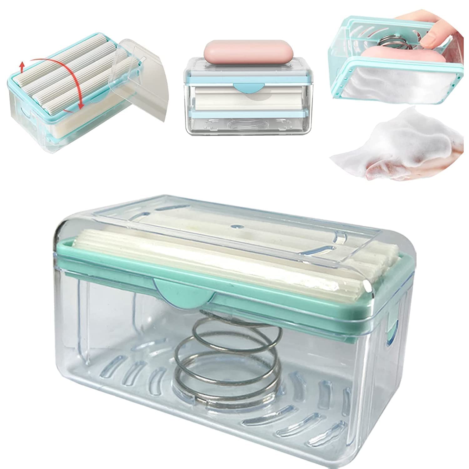 (Pack Of 2) Laundry Rolling Soap Bar Dispenser