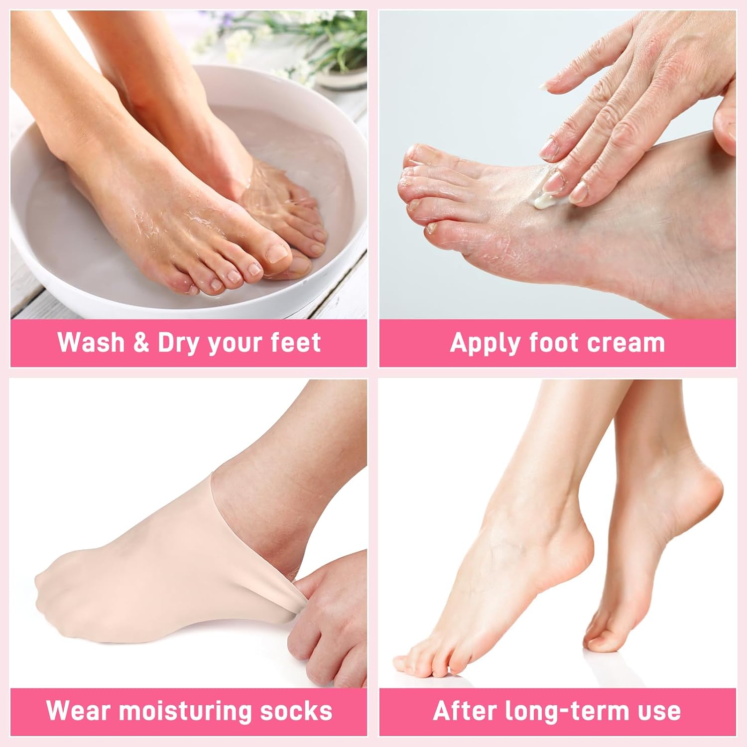 Cracked Heal Repair Moisturizing Silicone Gel Socks