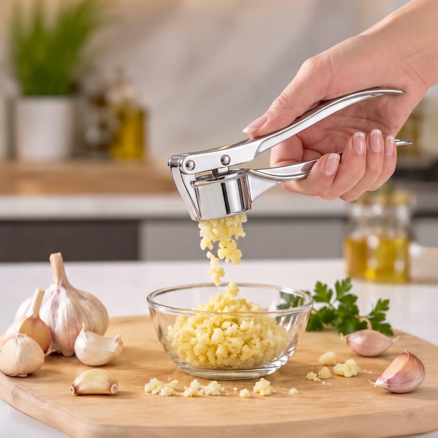 Stainless Steel Garlic & Ginger Crusher