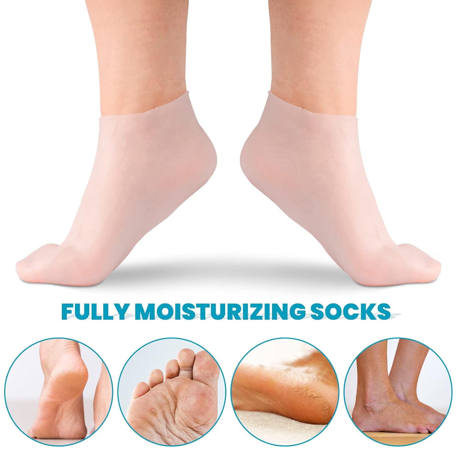 Cracked Heal Repair Moisturizing Silicone Gel Socks