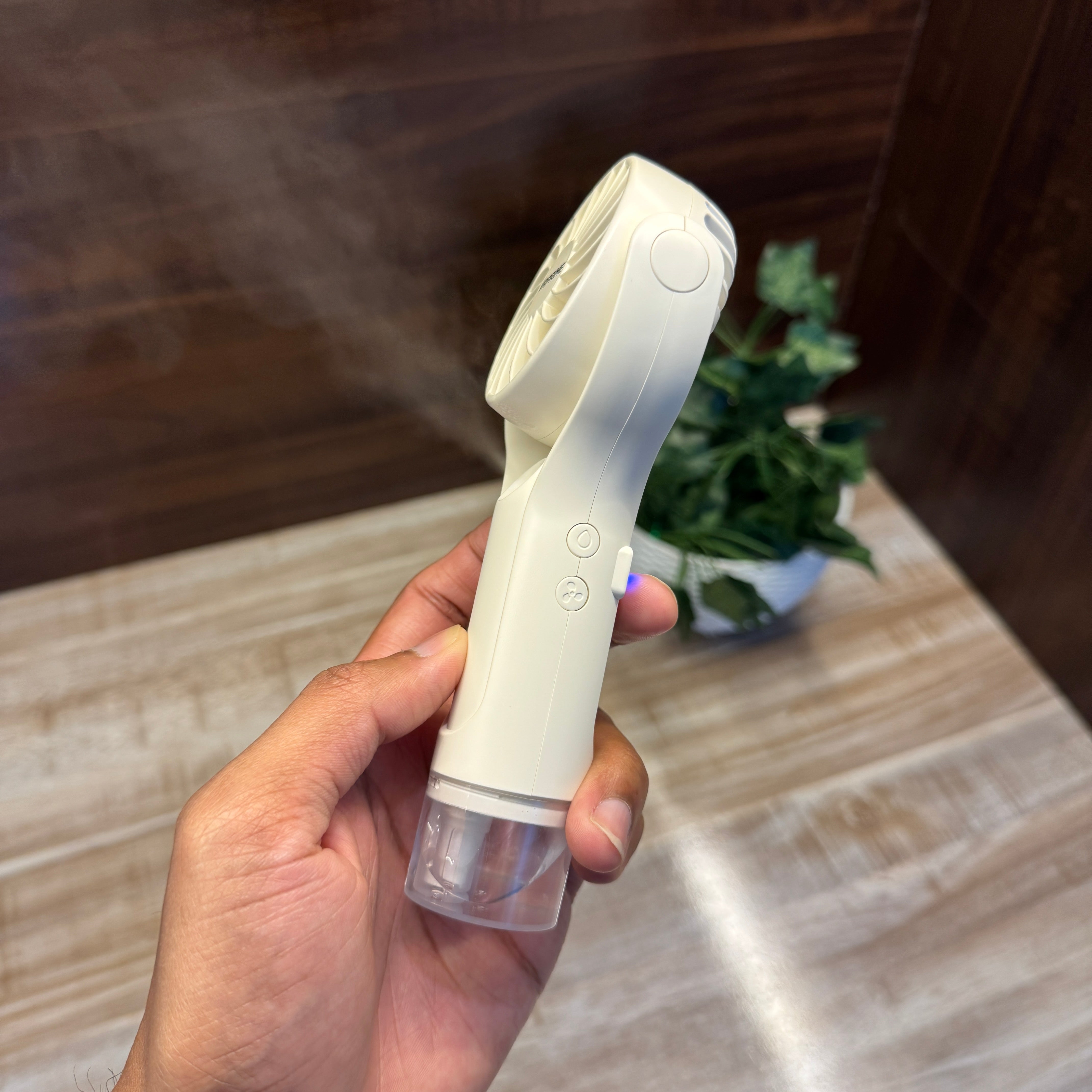Rechargeable Hand Fan With Mist Spray