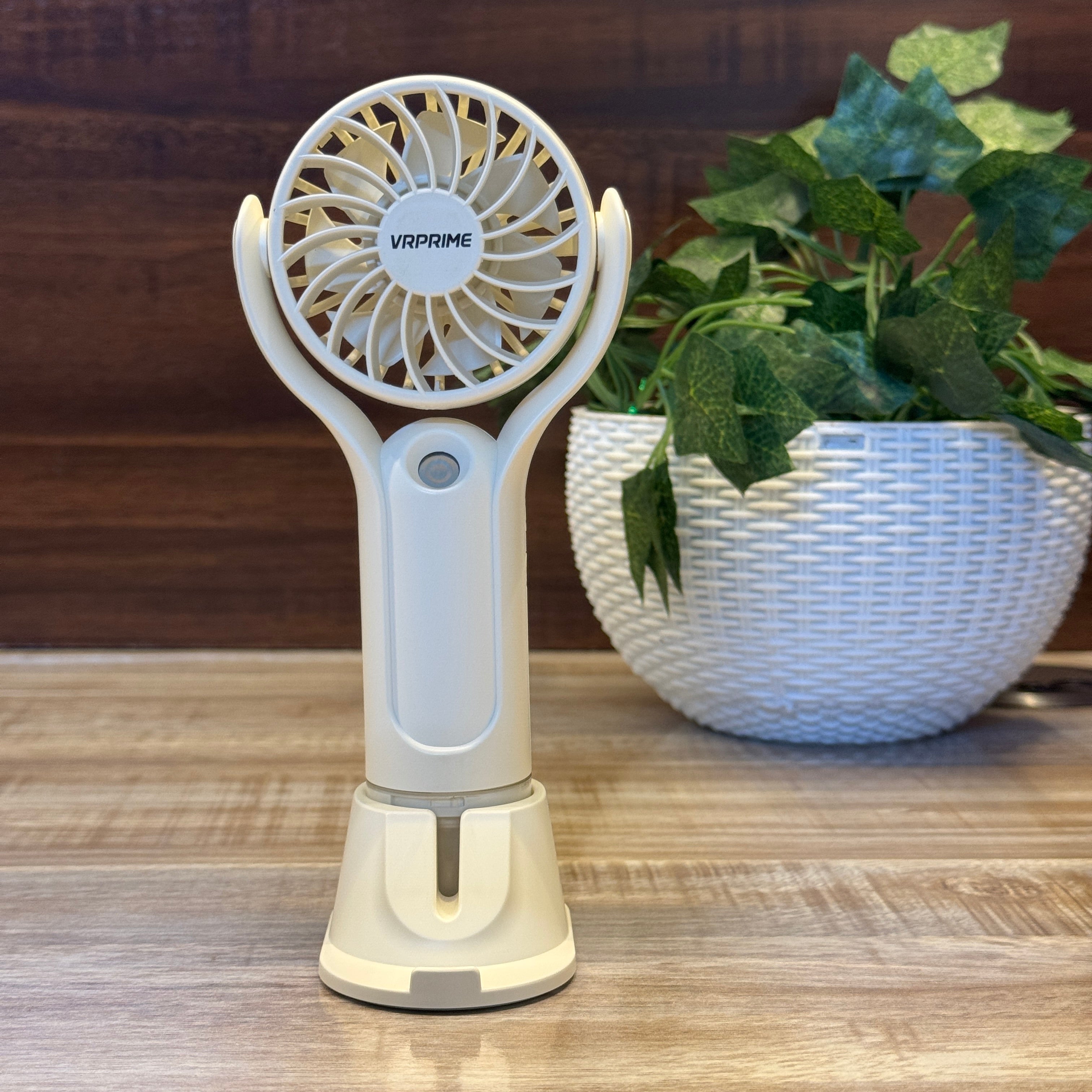 Rechargeable Hand Fan With Mist Spray