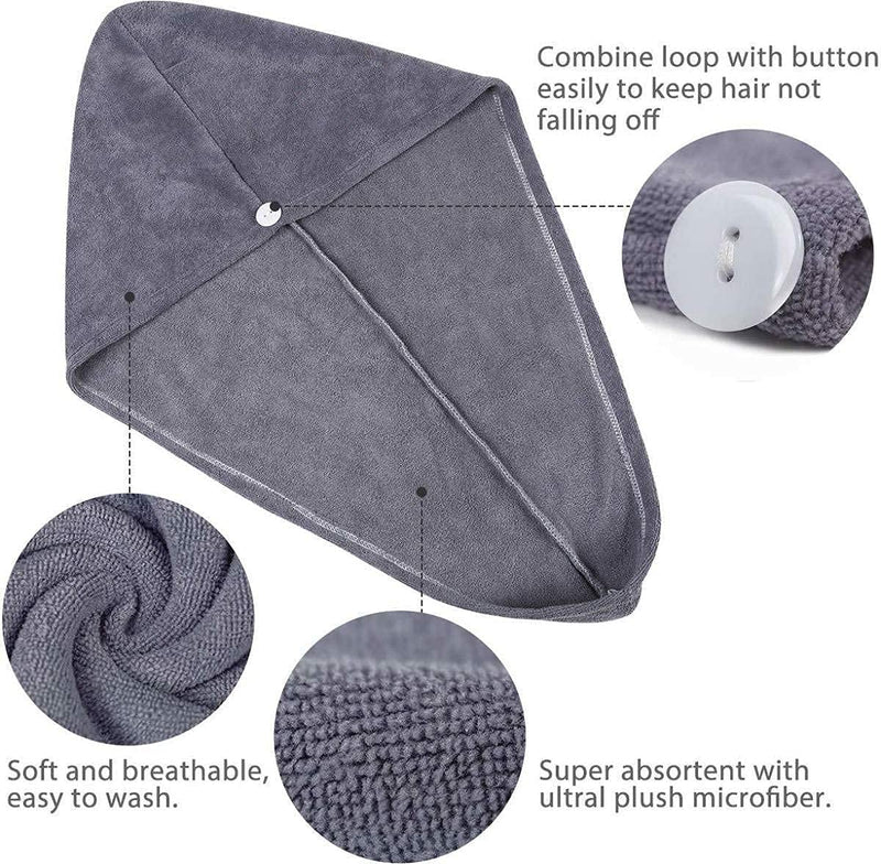 Microfiber Hair Drying Cap Towel