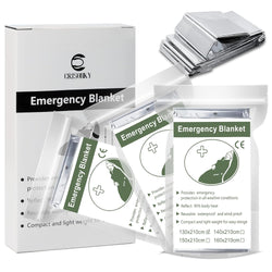 [Set Of 2] Reusable Emergency Mylar Thermal Blankets