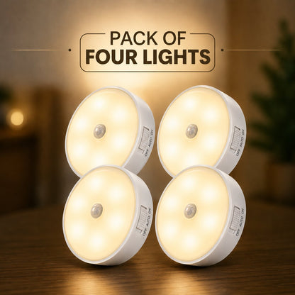 (Pack Of 4) Rechargeable Smart Motion Sensor Lights