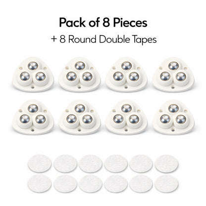 [Pack Of 8] Heavy Furniture Sofa Table Moving Wheels | 180 KGs Weight Capacity