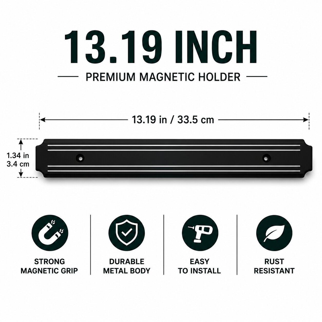 Wall Mounted Magnetic Knife Holder