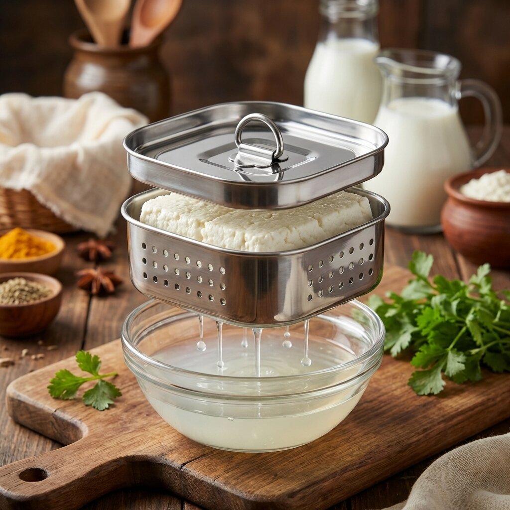 Stainless Steel Paneer Maker | 400+ Grams Home-Made Paneer