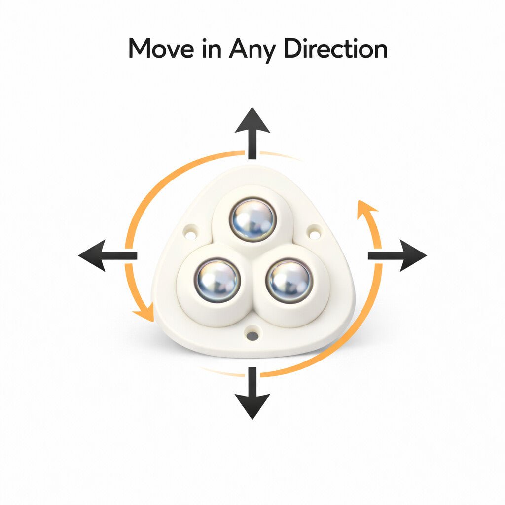 [Pack Of 8] Heavy Furniture Sofa Table Moving Wheels | 180 KGs Weight Capacity