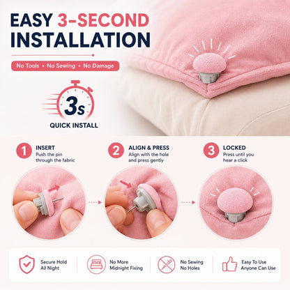 (Pack Of 16) Mushroom Blanket Duvet Cover Clips