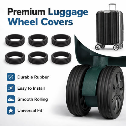 [16 PCS SET] Silicone Suitcase Wheel Cover Protectors