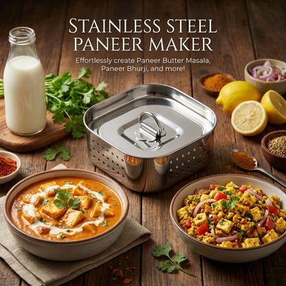 Stainless Steel Paneer Maker | 400+ Grams Home-Made Paneer