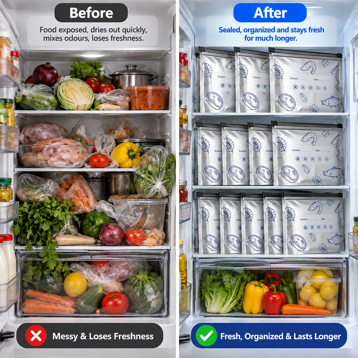 [Pack Of 30] Aluminium Foil Zip Lock Storage Bags