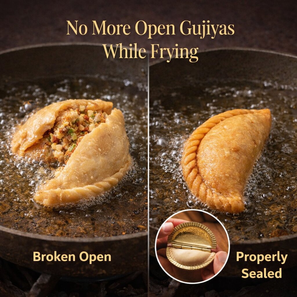 Golden Gujiya Karanji Maker (Pure Brass Material)