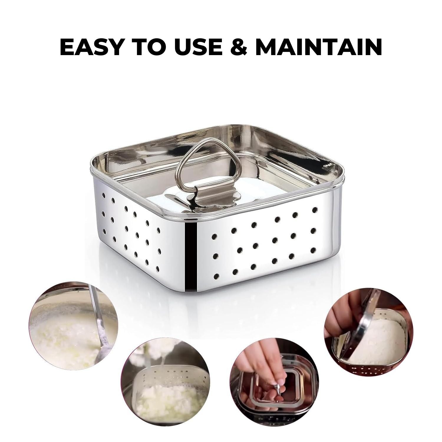 Stainless Steel Paneer Maker | 400+ Grams Home-Made Paneer