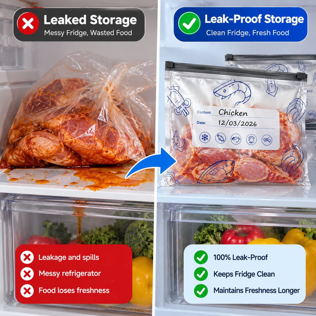 [Pack Of 30] Aluminium Foil Zip Lock Storage Bags
