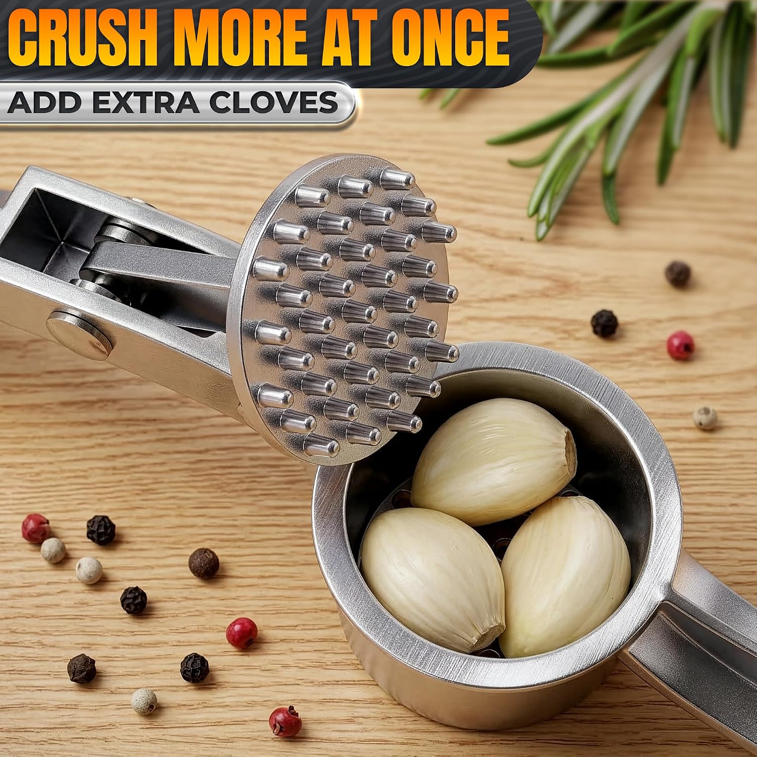 Stainless Steel Garlic & Ginger Crusher