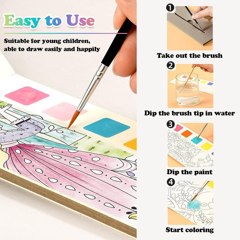 [Pack Of 3] Kids Watercoloring Painting Books
