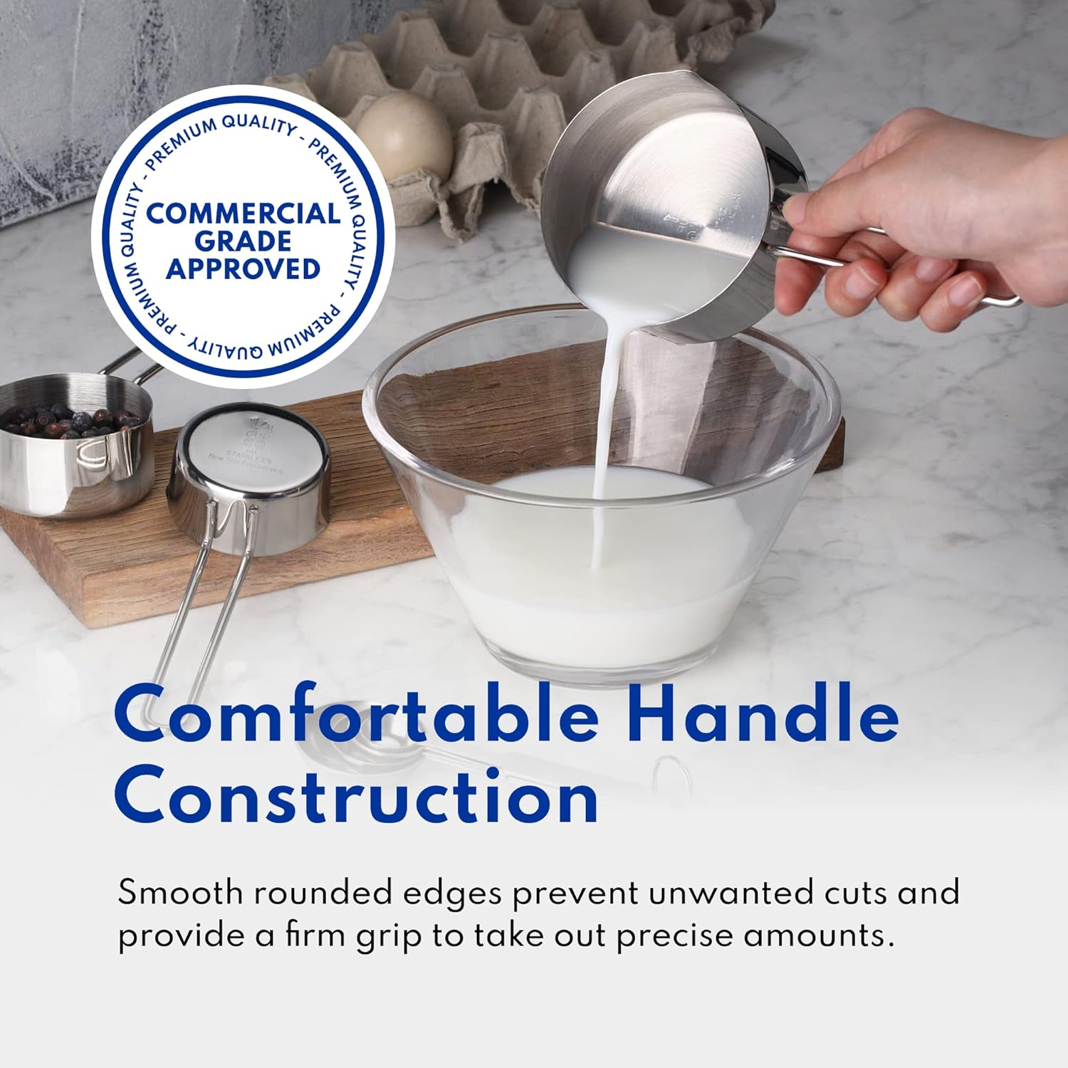 [Pack Of 8] Stainless Steel Measuring Cup & Spoon