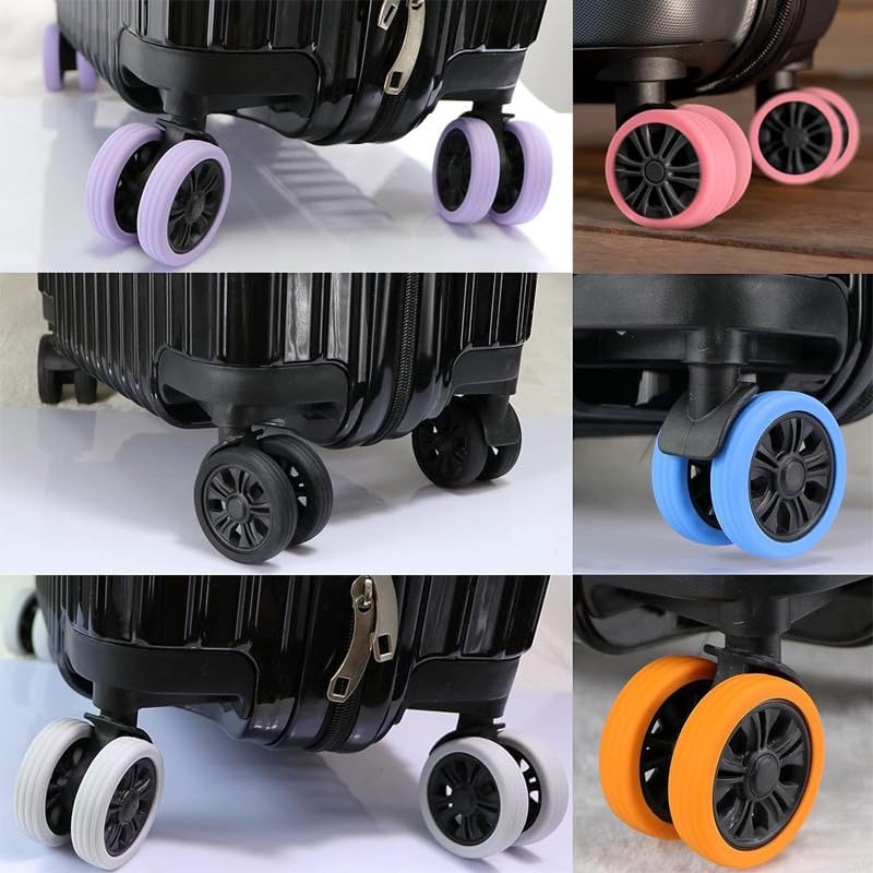 [16 PCS SET] Silicone Suitcase Wheel Cover Protectors