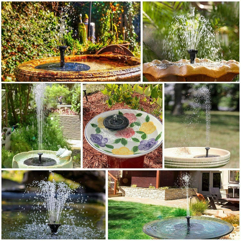 Solar Powered Bird Bath Water Fountain