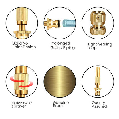 [Pack Of 2] High Pressure Brass Water Spray Nozzle