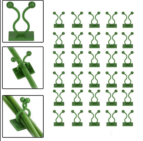 [60 Clips Set] Plant Climbing Self Adhesive Wall Clips