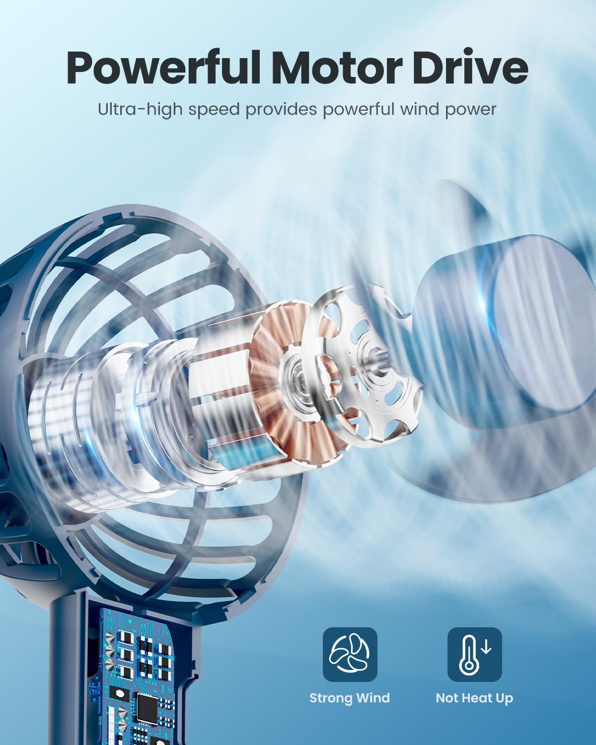 Rechargeable Mini Hand Fan (3 Speed Modes)