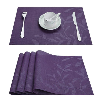 [Set Of 6] Violet Colour Dining Table Placemats