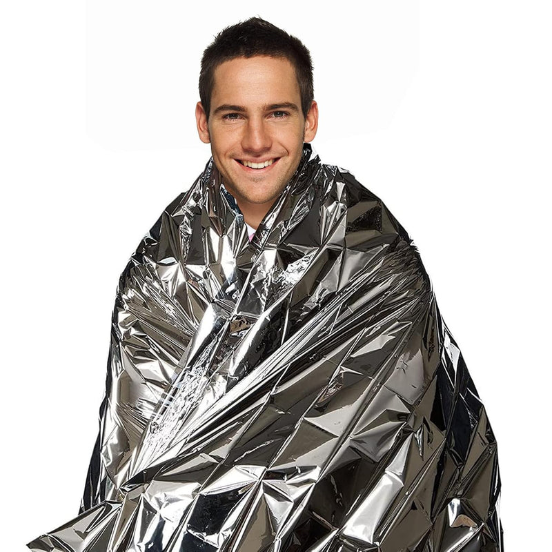 [Set Of 2] Reusable Emergency Mylar Thermal Blankets