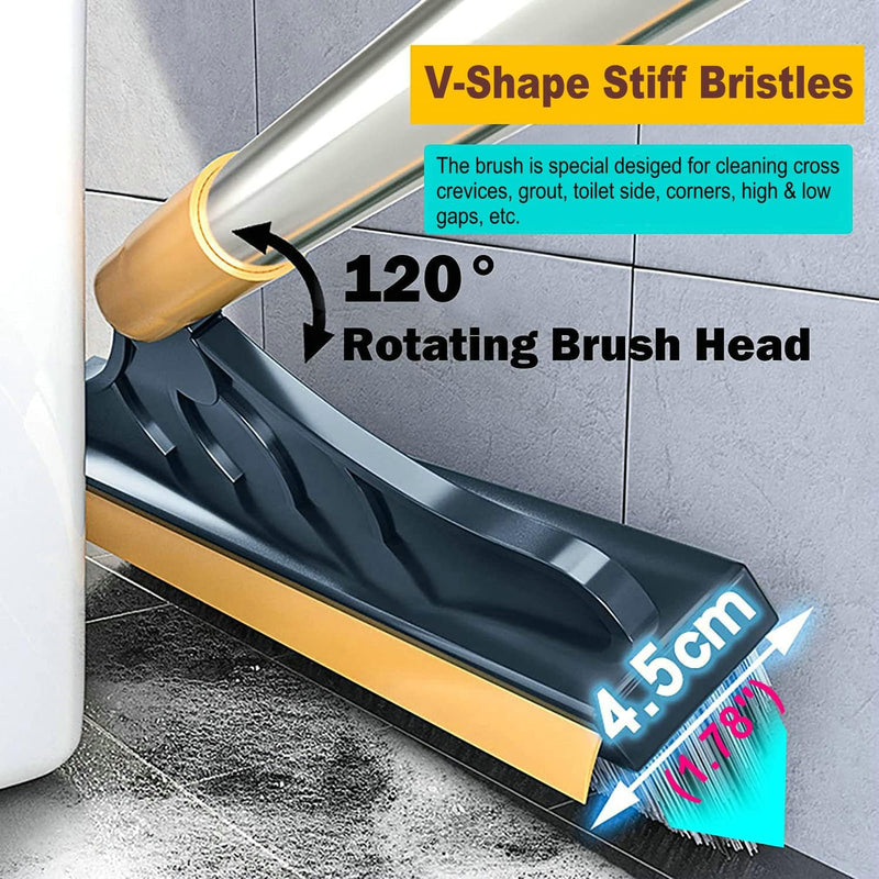 Bathroom Tiles Cleaning Brush With Wiper