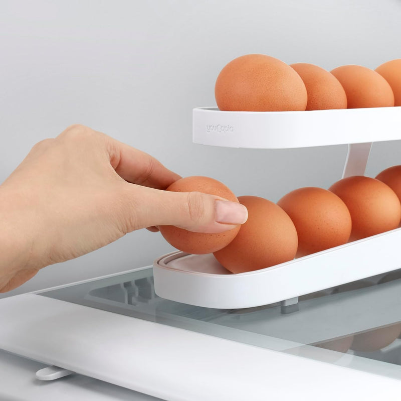 Rolling Egg Dispenser Tray