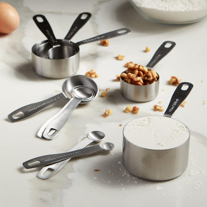 [Pack Of 8] Stainless Steel Measuring Cup & Spoon