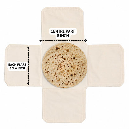(Pack Of 3) Cotton Double Layer Wrap With Flaps For Roti, Chapati & Paratha