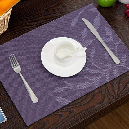 [Set Of 6] Violet Colour Dining Table Placemats