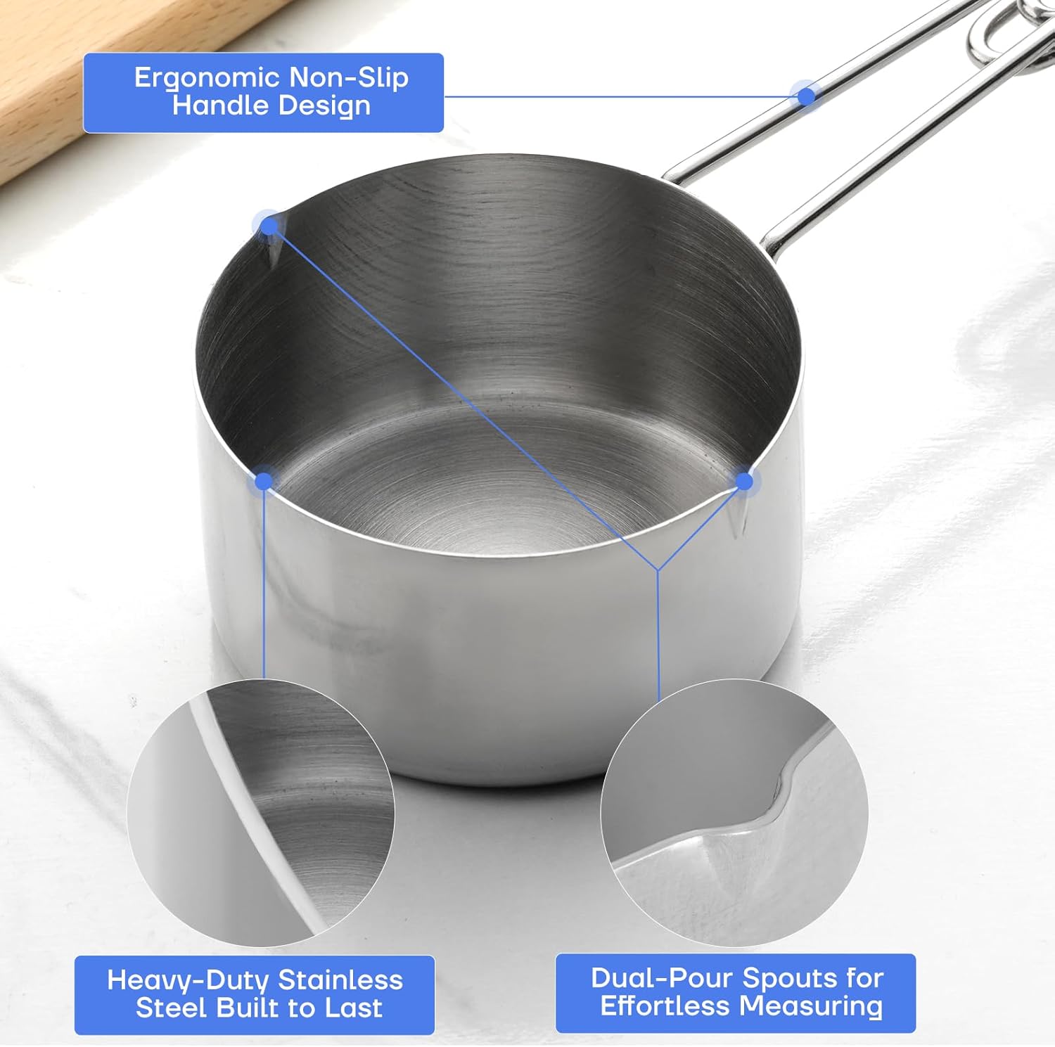 [Pack Of 8] Stainless Steel Measuring Cup & Spoon