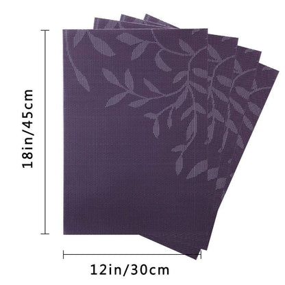 [Set Of 6] Violet Colour Dining Table Placemats
