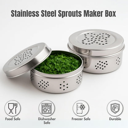 Stainless Steel Ventilated Vegetable Container [Large]