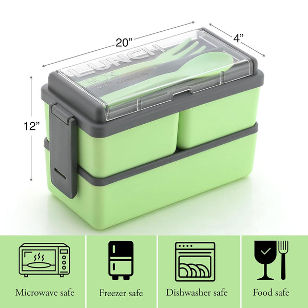 Multi Compartment Lunch Box With Spoon & Fork