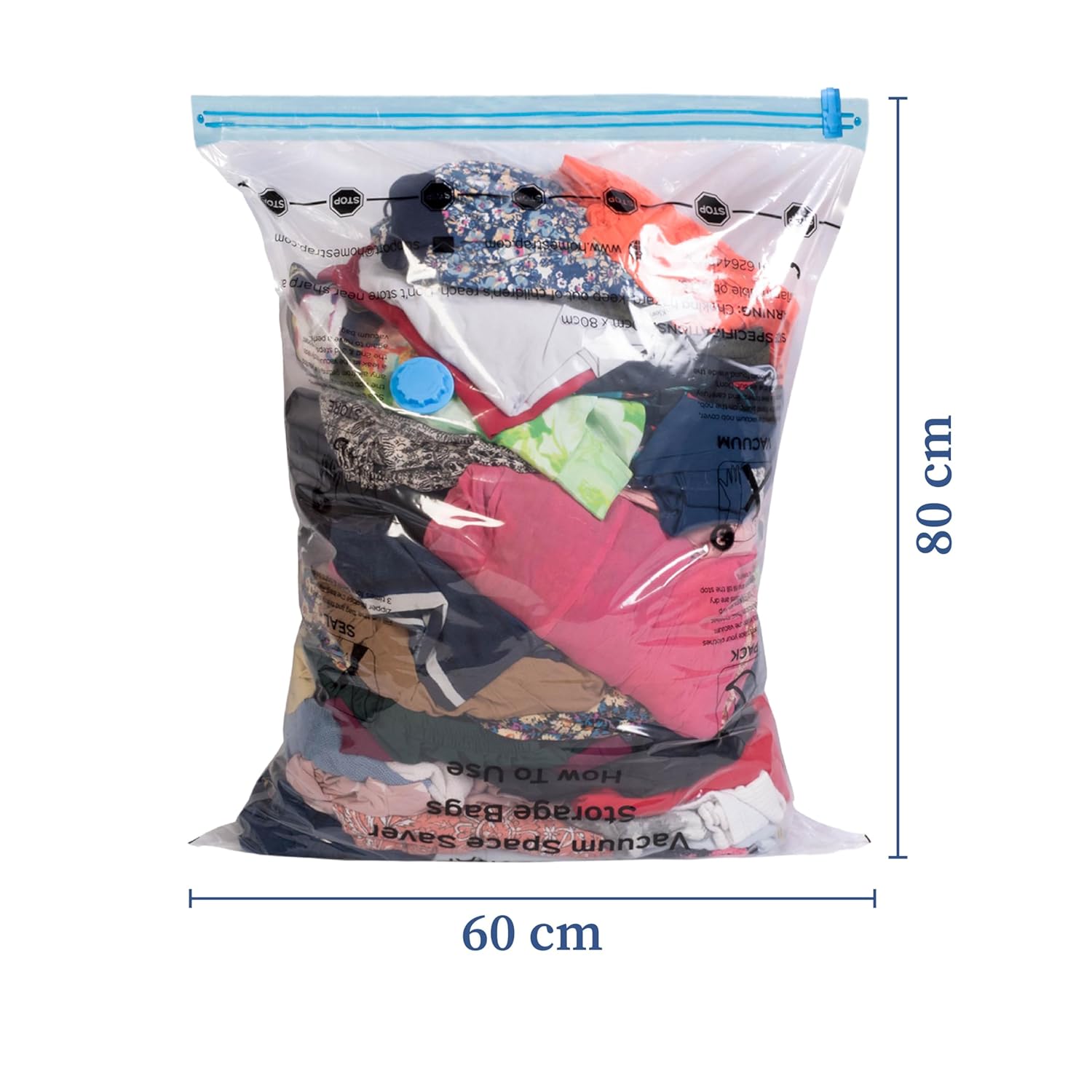 (Pack Of 5) Vacuum Storage Compression Bags With Pump