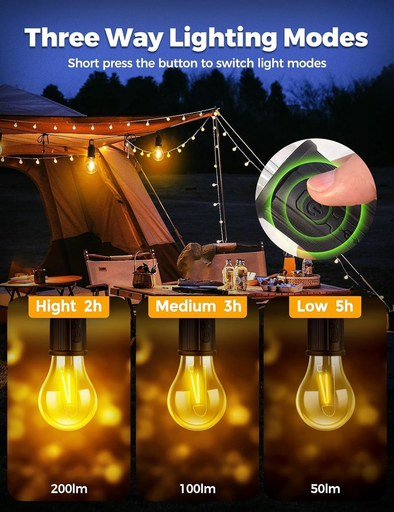 [Set Of 2] Rechargeable Led Bulbs Waterproof